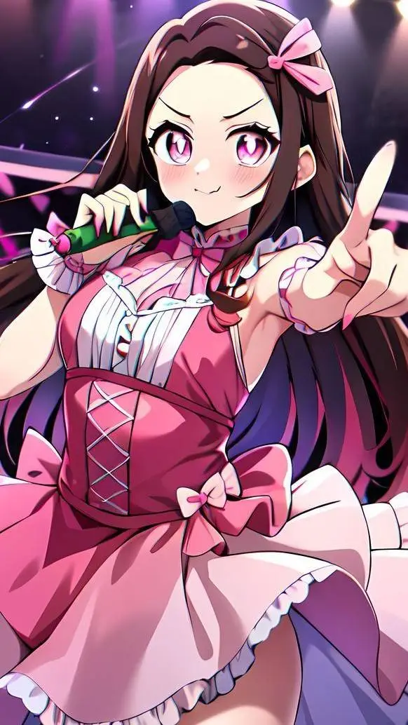 ai character: Nezuko (idol) background