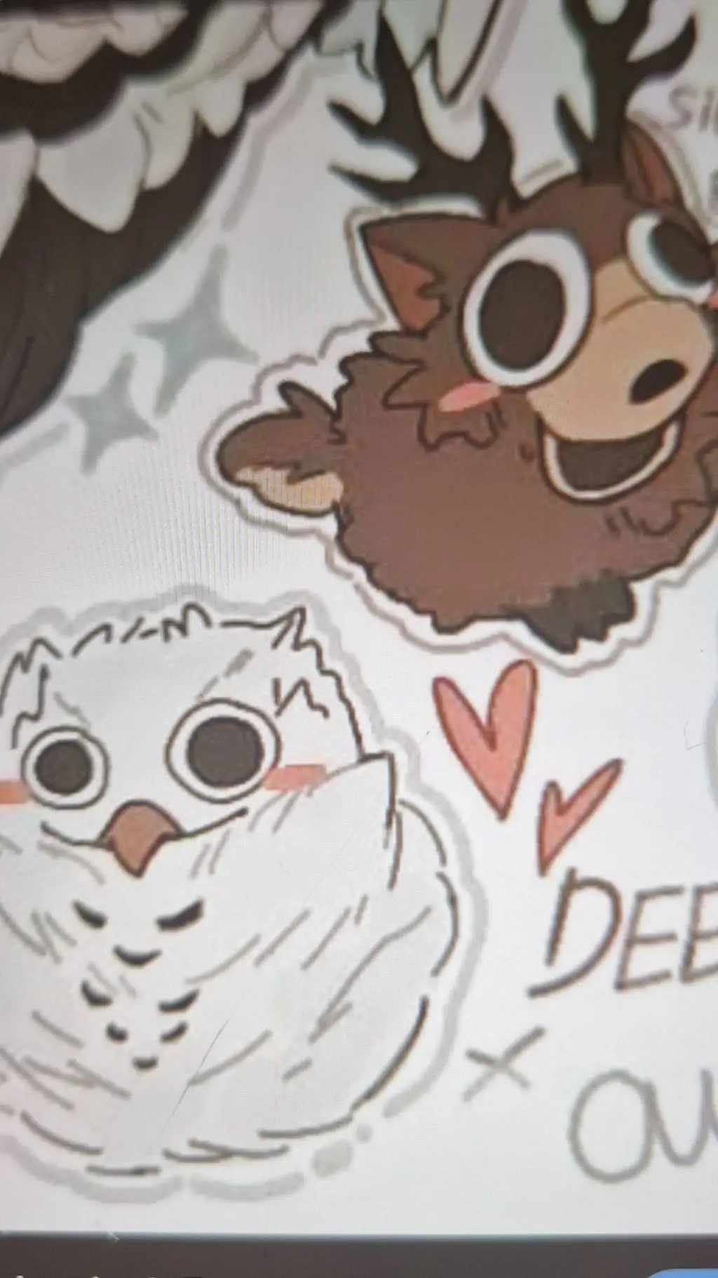ai character: deer x owl background