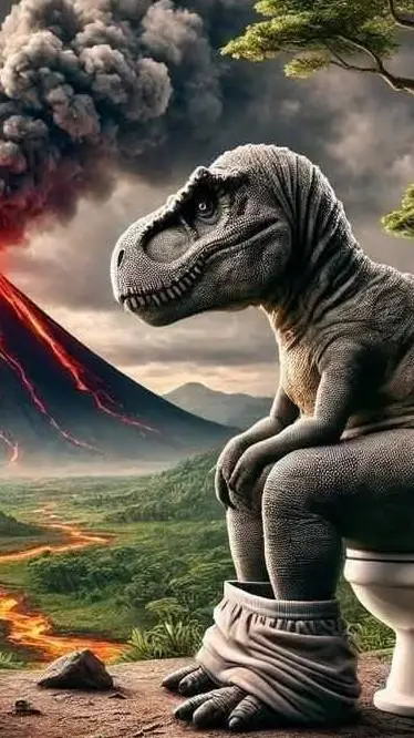 ai character: GERMANY DINOSAUR background