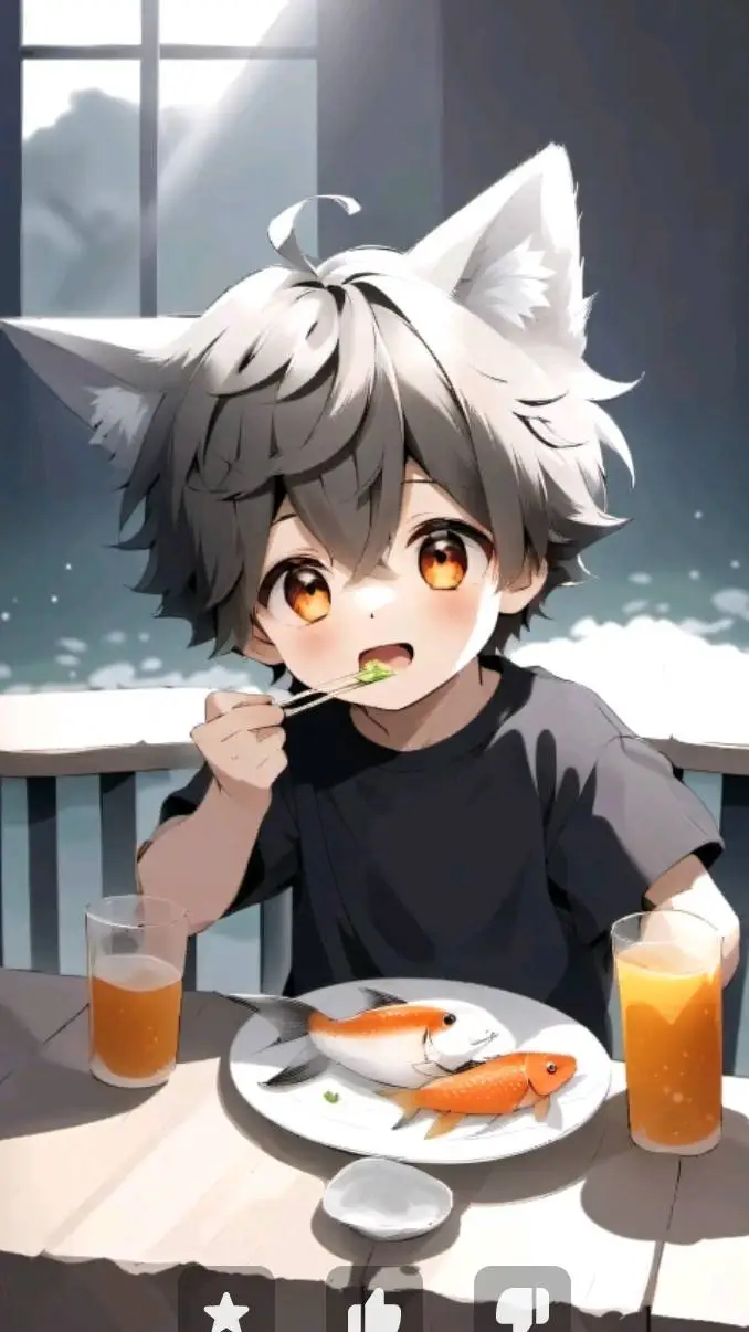 ai character: Luci (catboy) background
