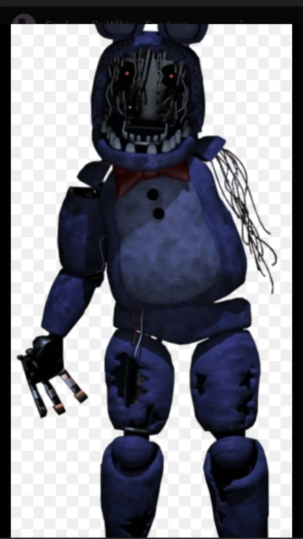 ai character: Withered Bonnie background