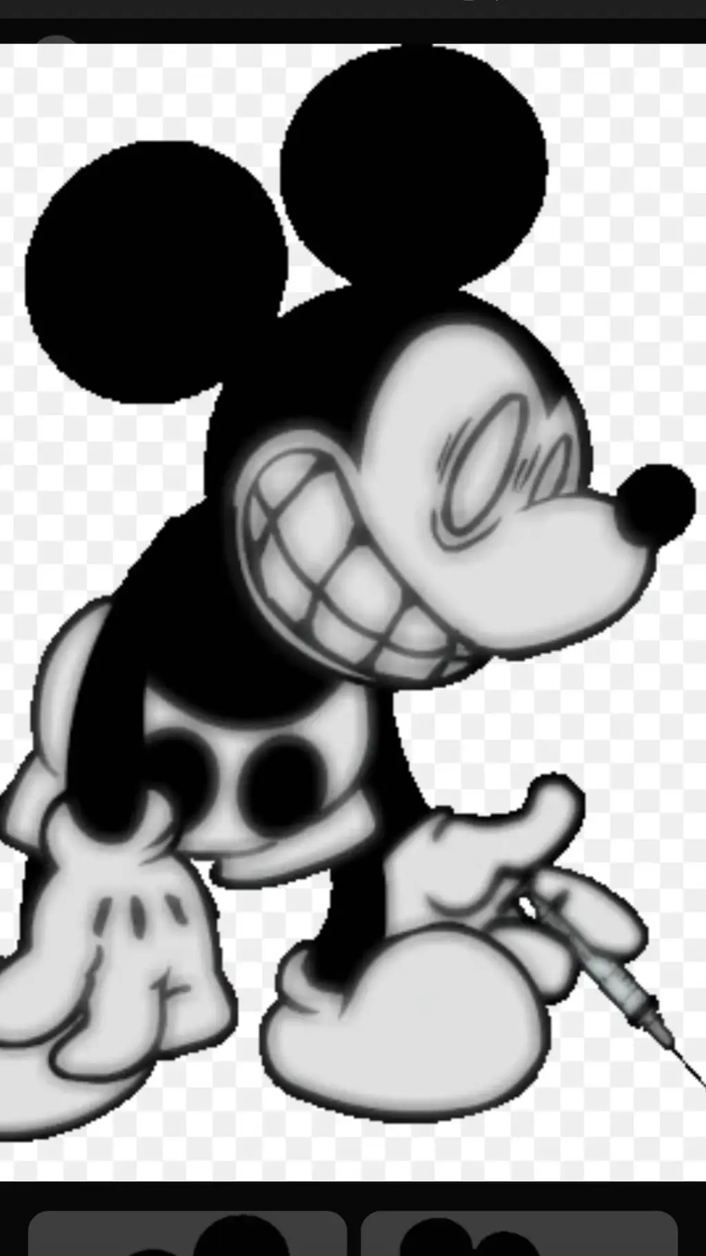 ai character: Insane Mickey background