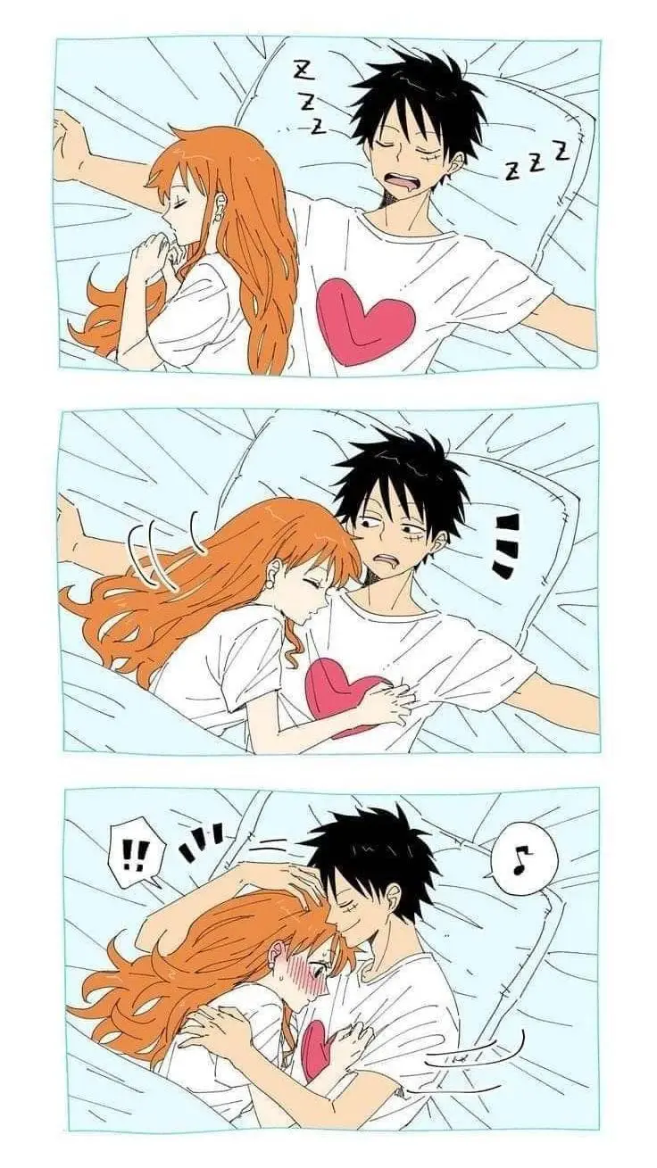 ai character: Nami x luffy background