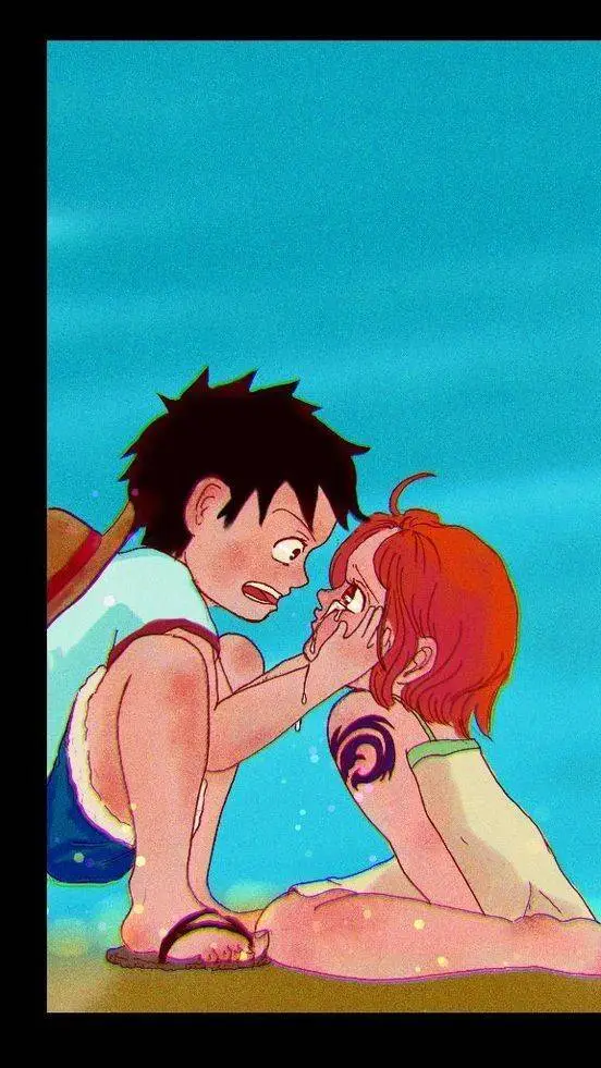 ai character: Nami x luffy background