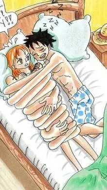 ai character: Nami x luffy background