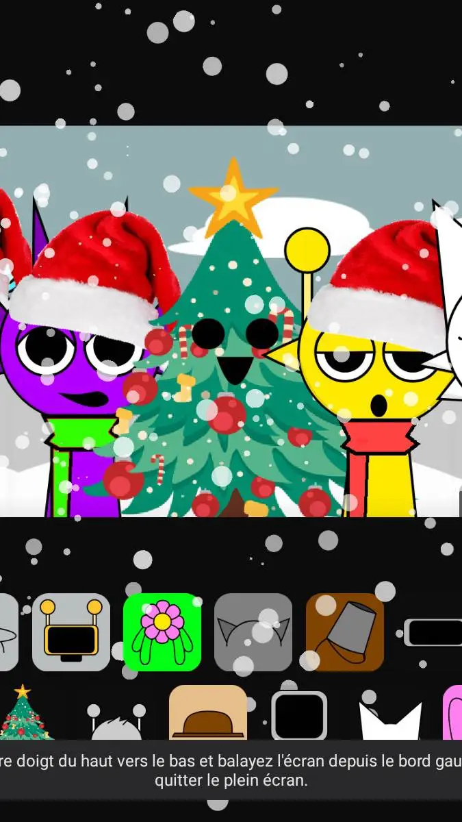 ai character: Sprunki Noël  background