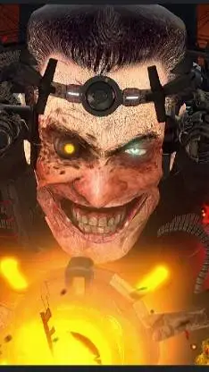 ai character: Titán Skibidi:  background