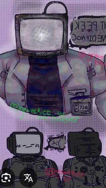 ai character: Tv científico:  background