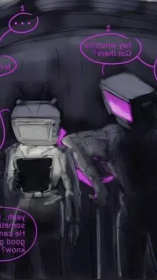 ai character: Tv Man:  background