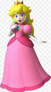 ai character: princesa peach  background