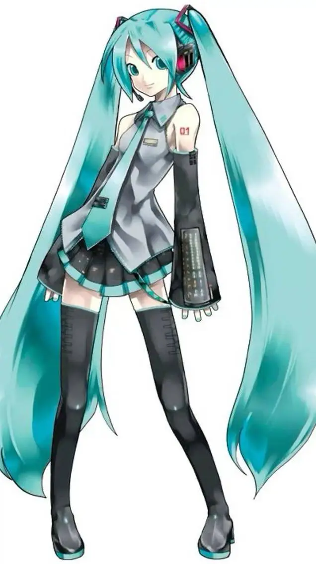 ai character: hatsune miku  background