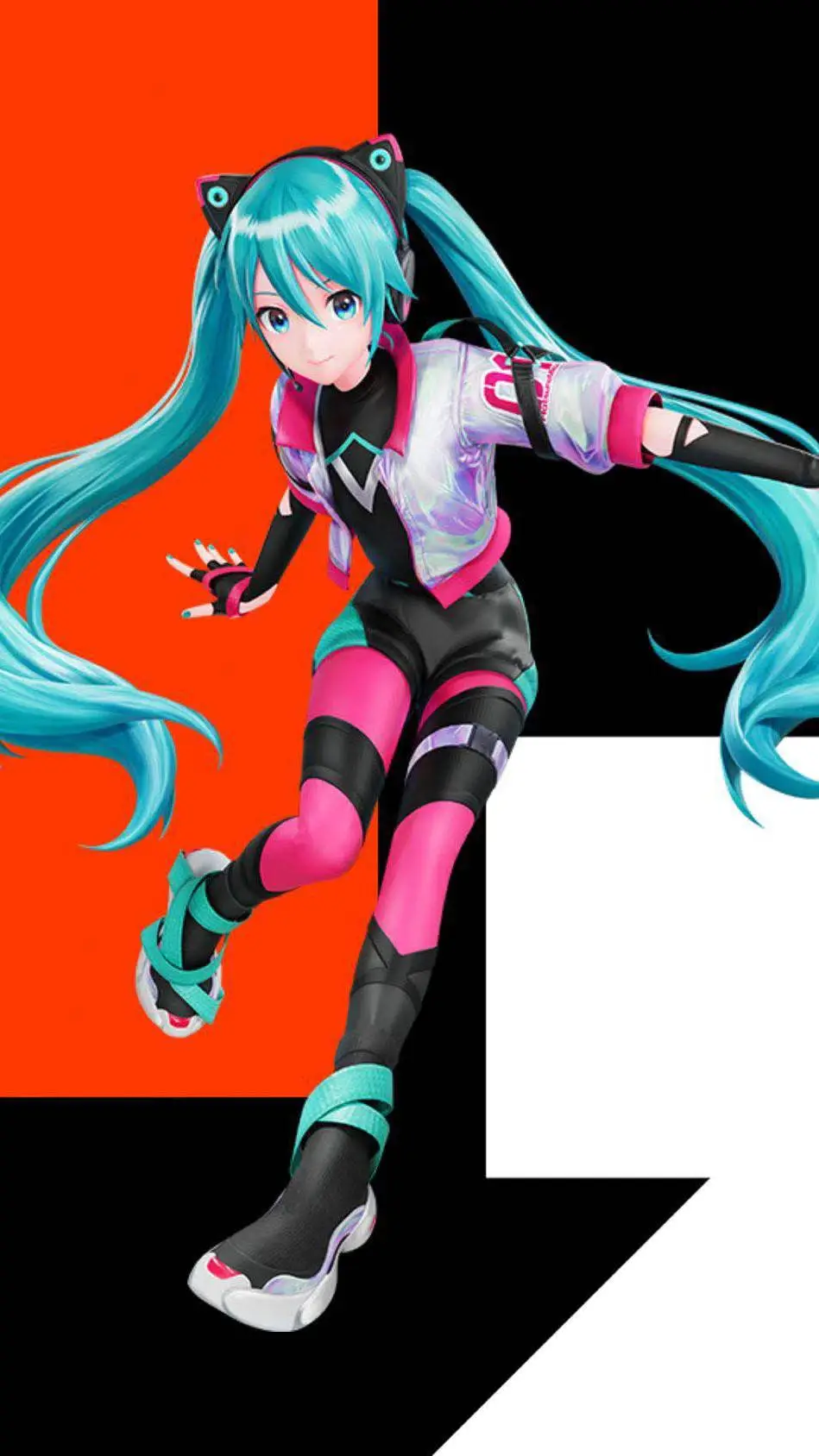 ai character: hatsune miku  background