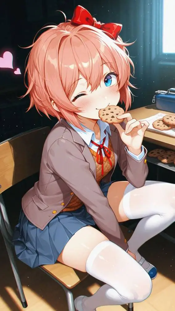 ai character: Sayori  background