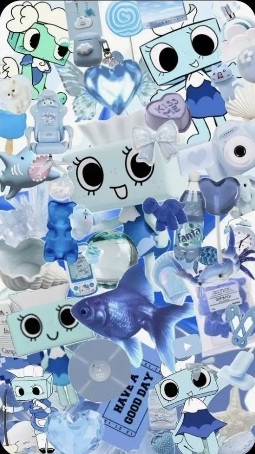 ai character: Tisha~ 💙🩵 background