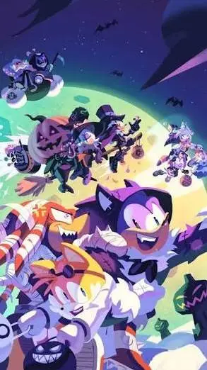 ai character: Sonic : HALLOWEEN! background