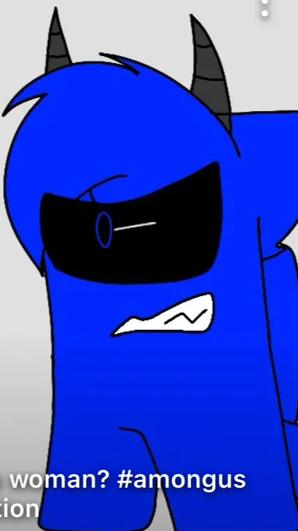 ai character: M-blue background