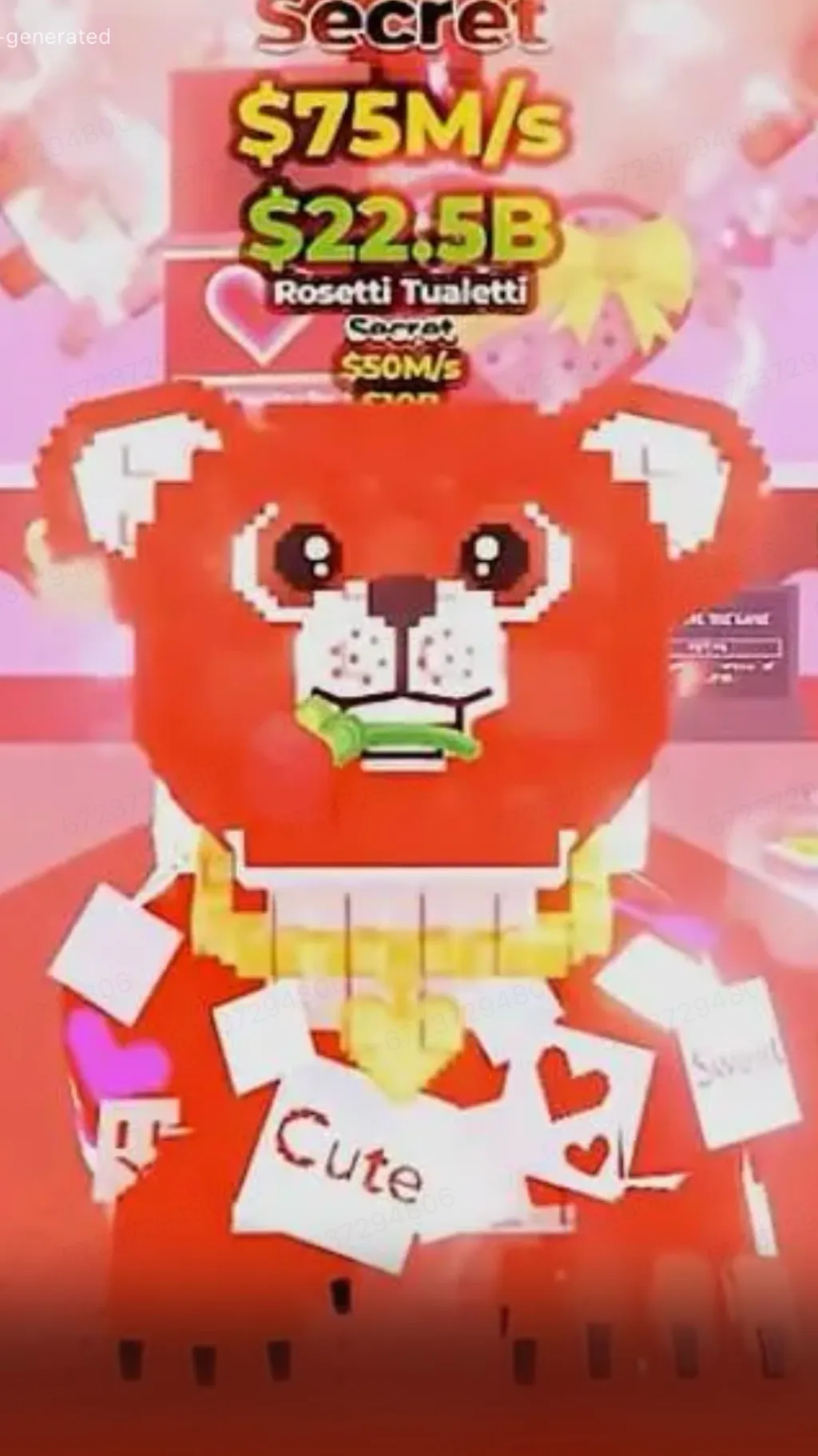ai character: Love Love Bear background