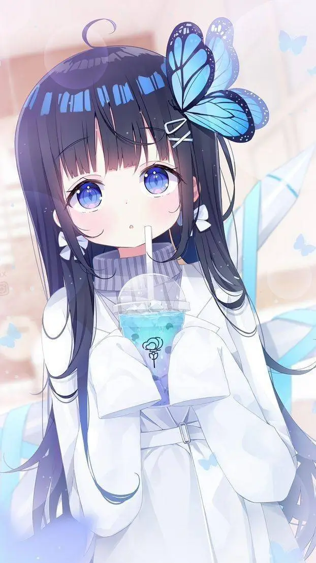 ai character: Mariposa Azul background