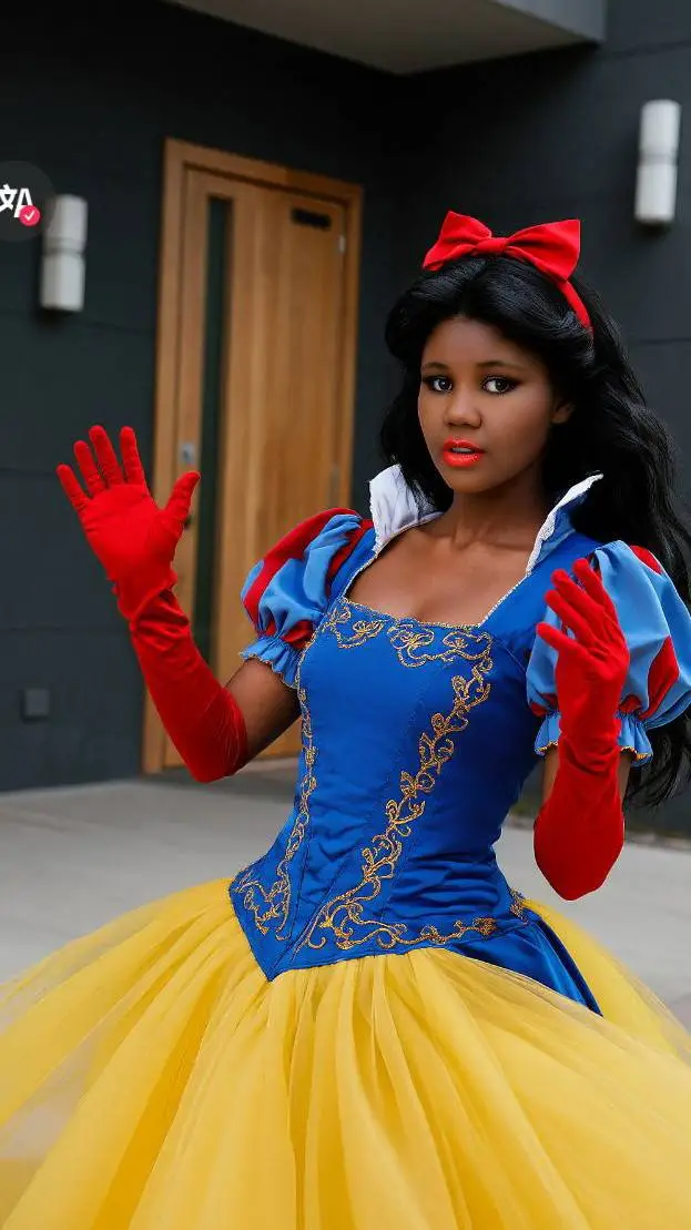 ai character: princess brown background