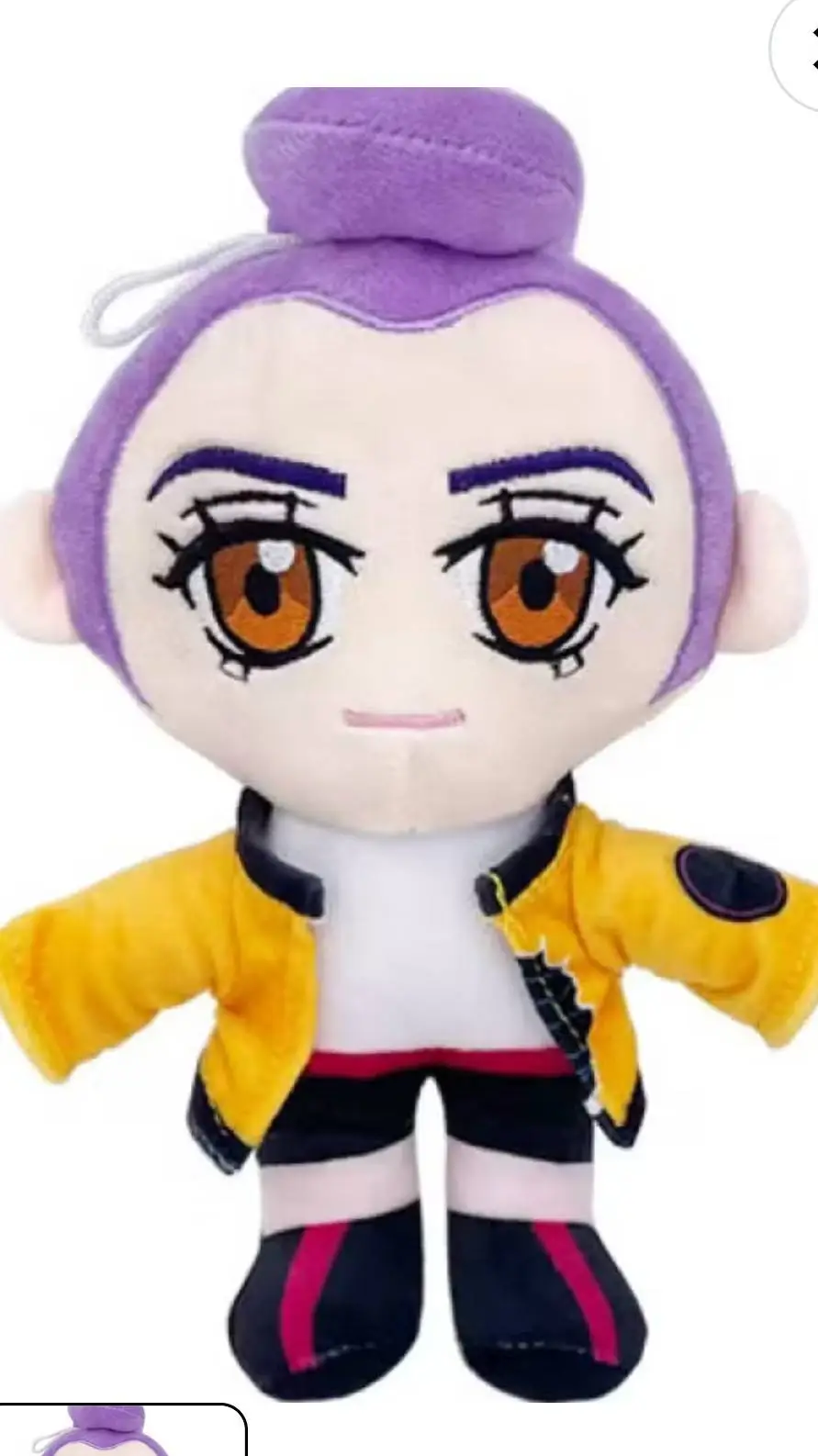 ai character: rumi plushie  background