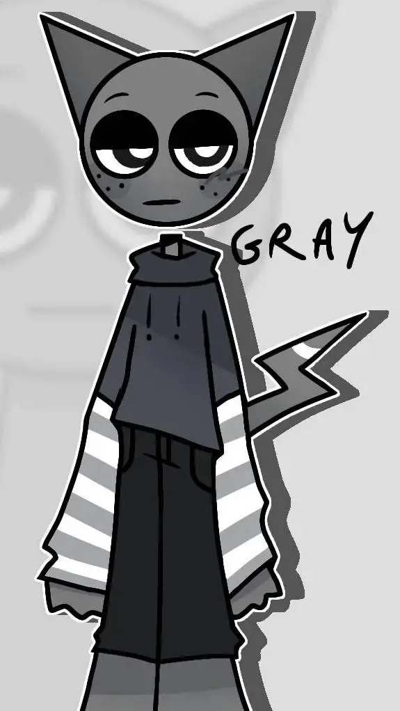 ai character: Gray background