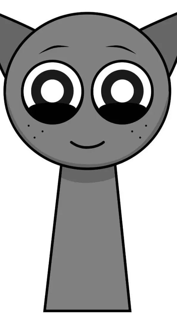 ai character: Happy Gray background