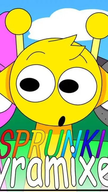 ai character: Sprunki Pyramixed background