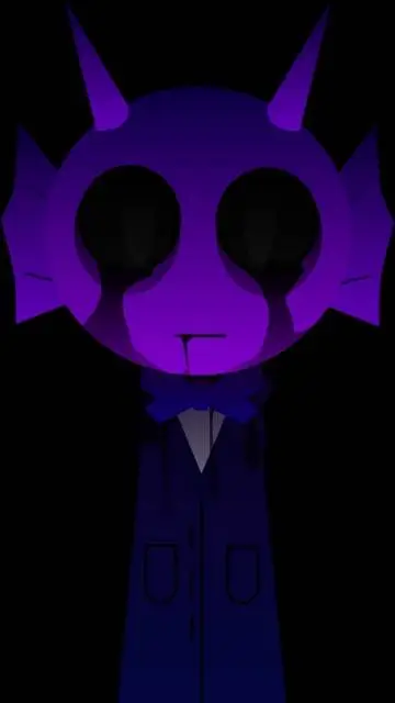 ai character: Horror PBox Durple background