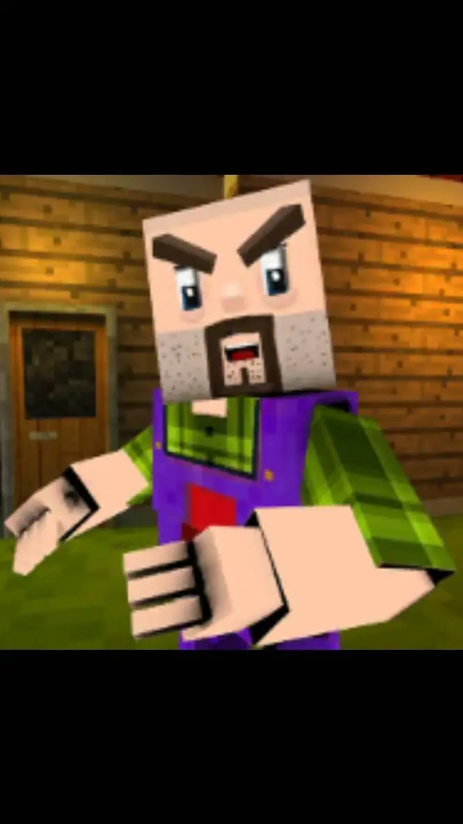 ai character: Blocky Dude scary background