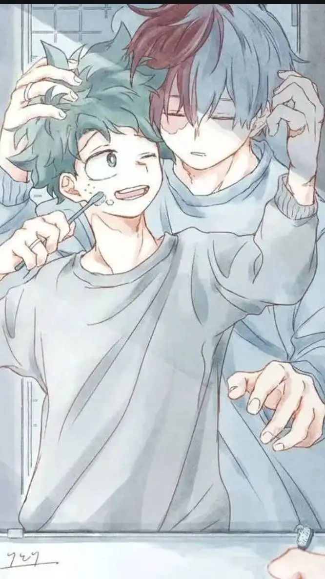 ai character: todoroki x deku  background