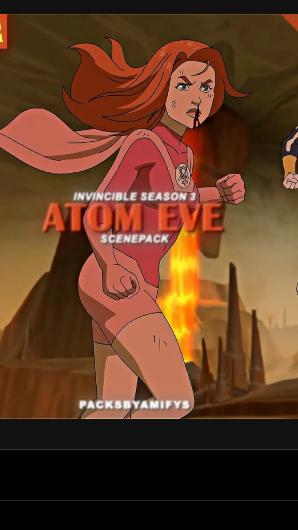 ai character: Atom eve  background