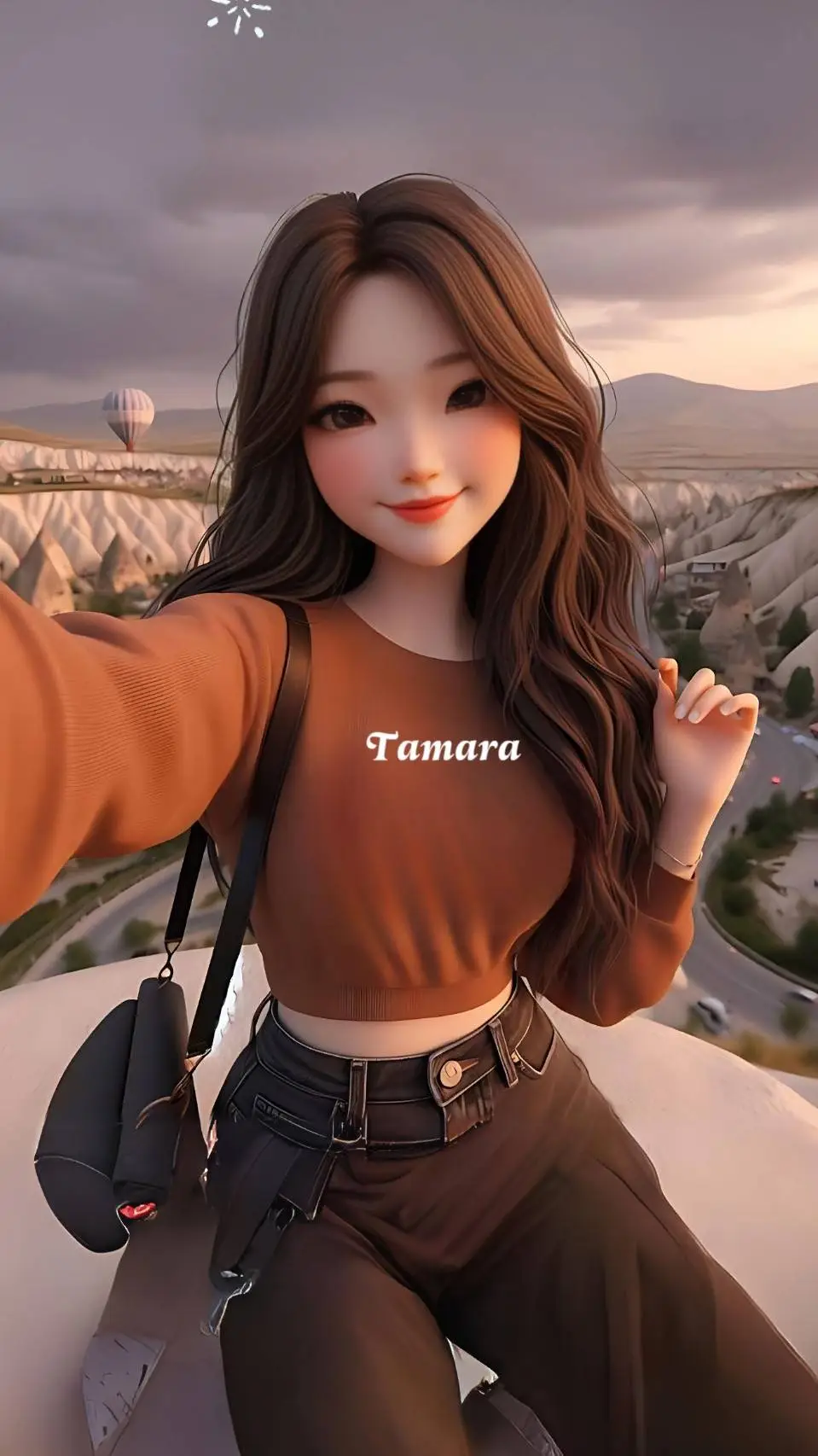 ai character: GABRIELA  MILKI background