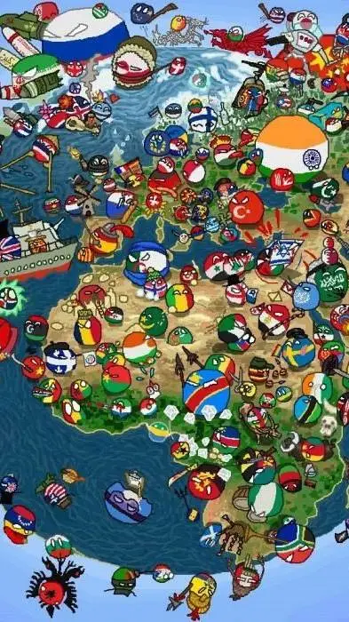 ai character: countryballs background