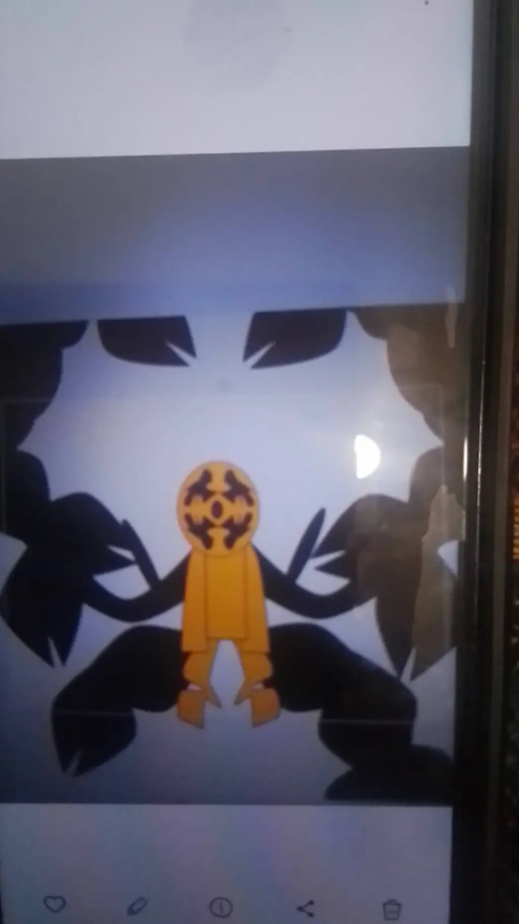 ai character: EVIL DEROM background
