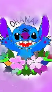 ai character: stitch  background