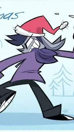 ai character: Jumpcut! Christmas background