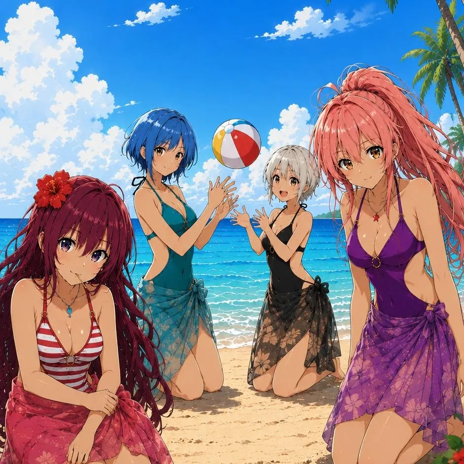 chat with ai character: Beach House party