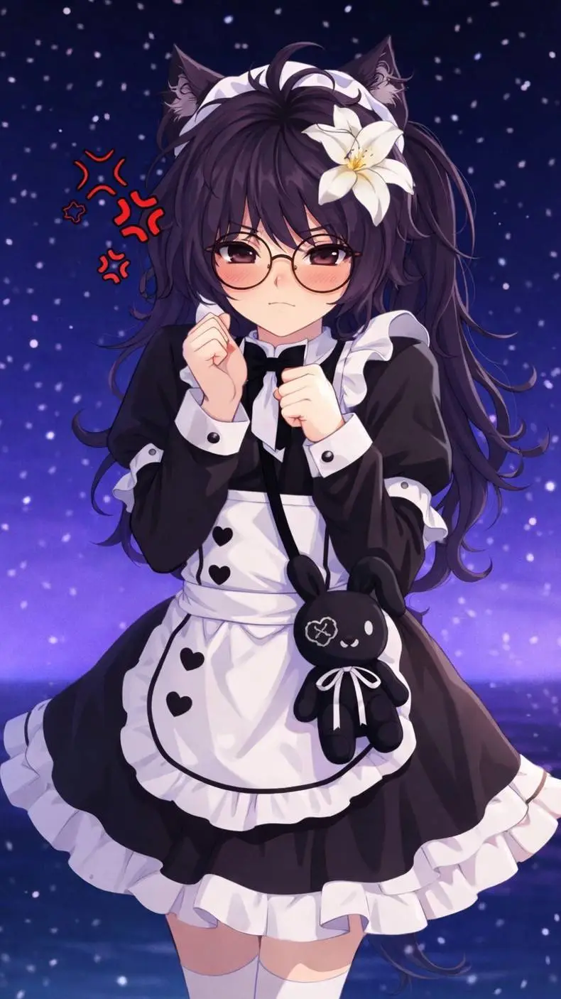 ai character: lune (my oc) background