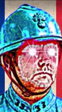 ai character: angry french man background