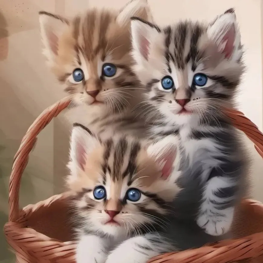 chat with ai character: 3 котенка