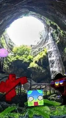 ai character: пещера background