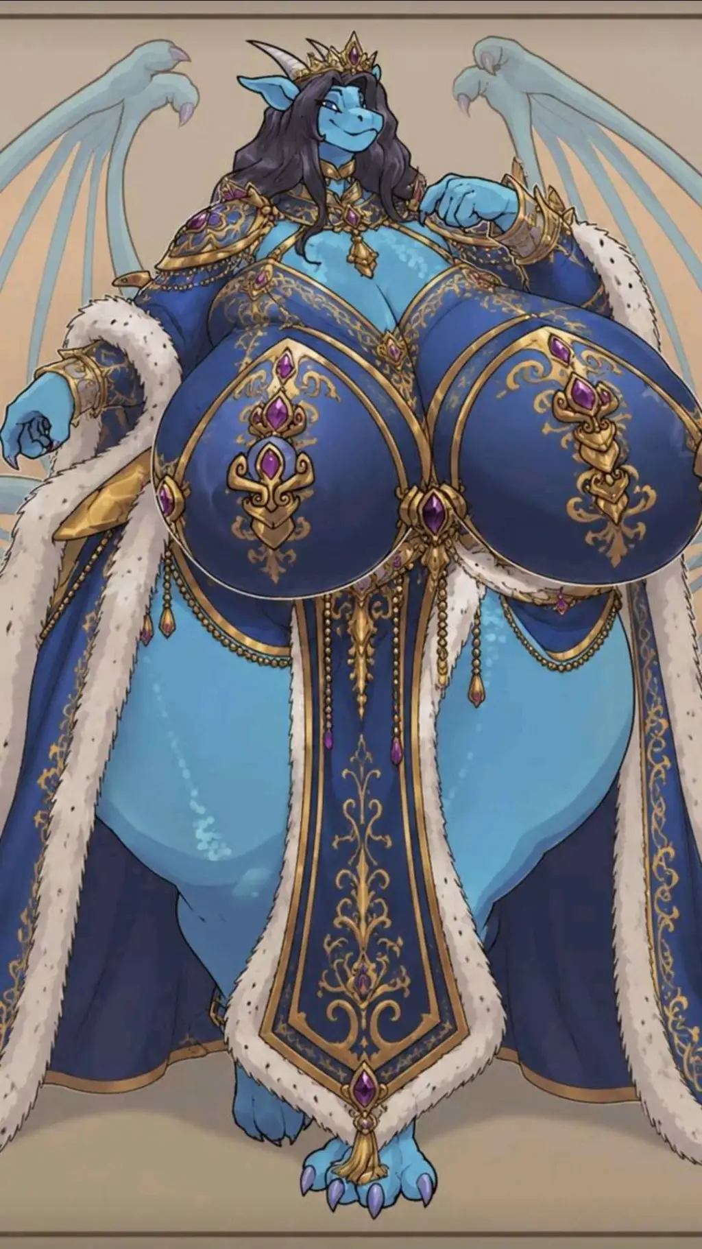 ai character: Queen Azurielle background