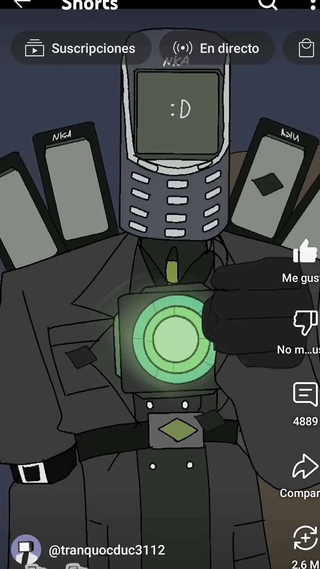 ai character: titan nokia man background