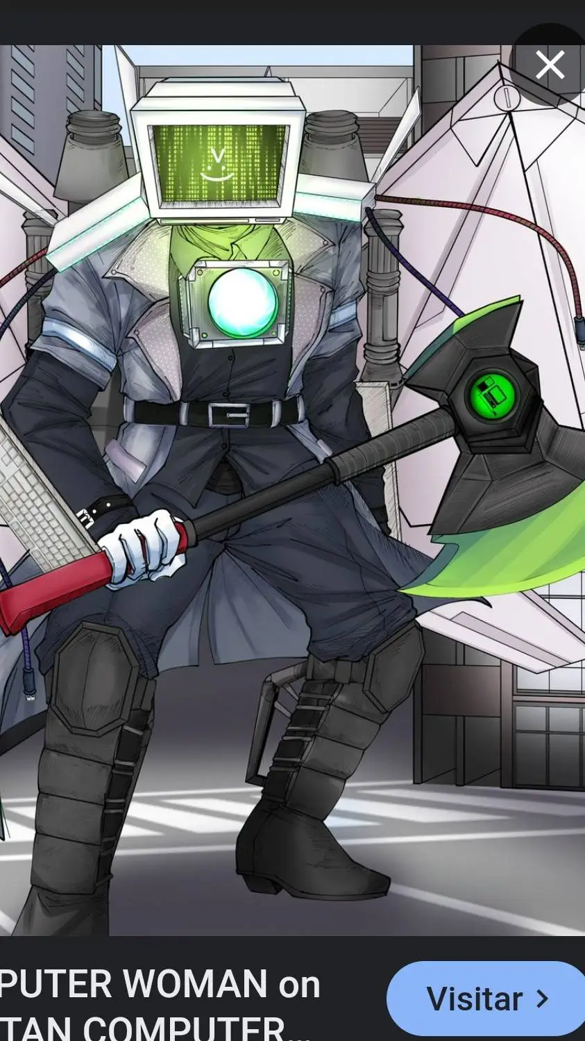 ai character: titan computer man background