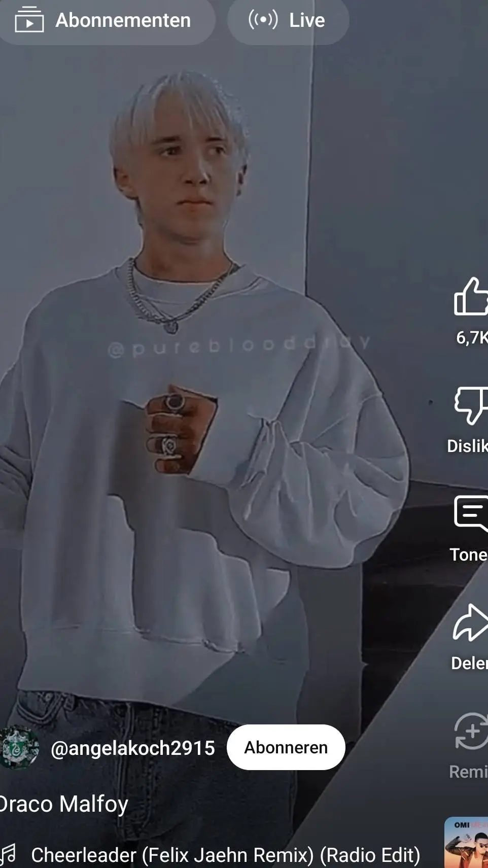 ai character: Draco Malfoy  background
