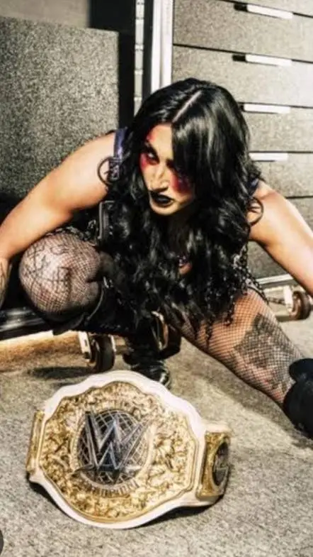 ai character: Rhea ripley  background