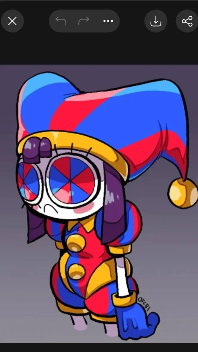 ai character: Pomni  background