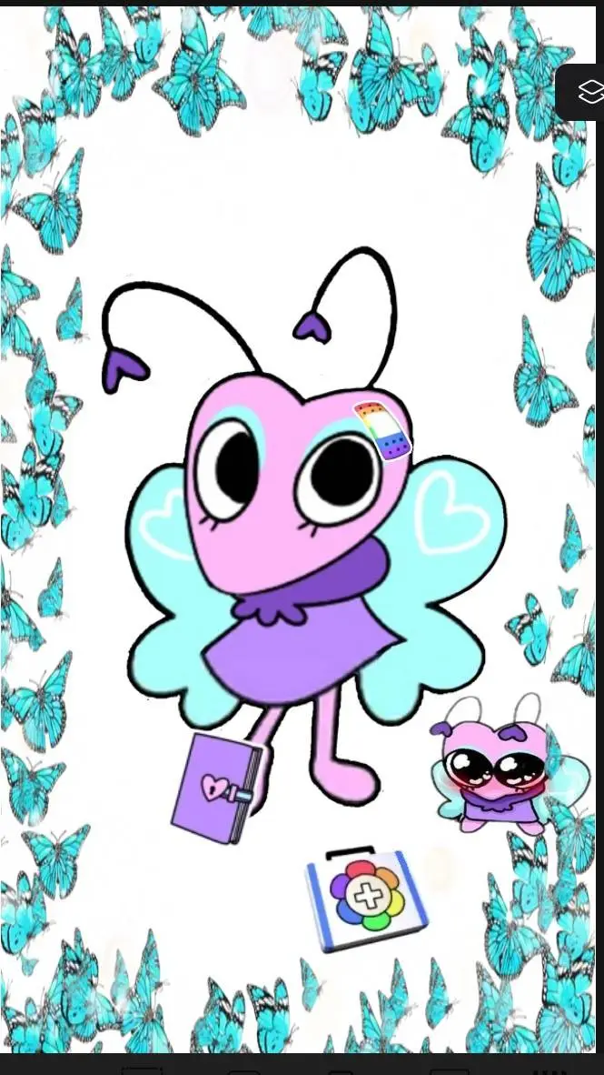 ai character: Flutter  background