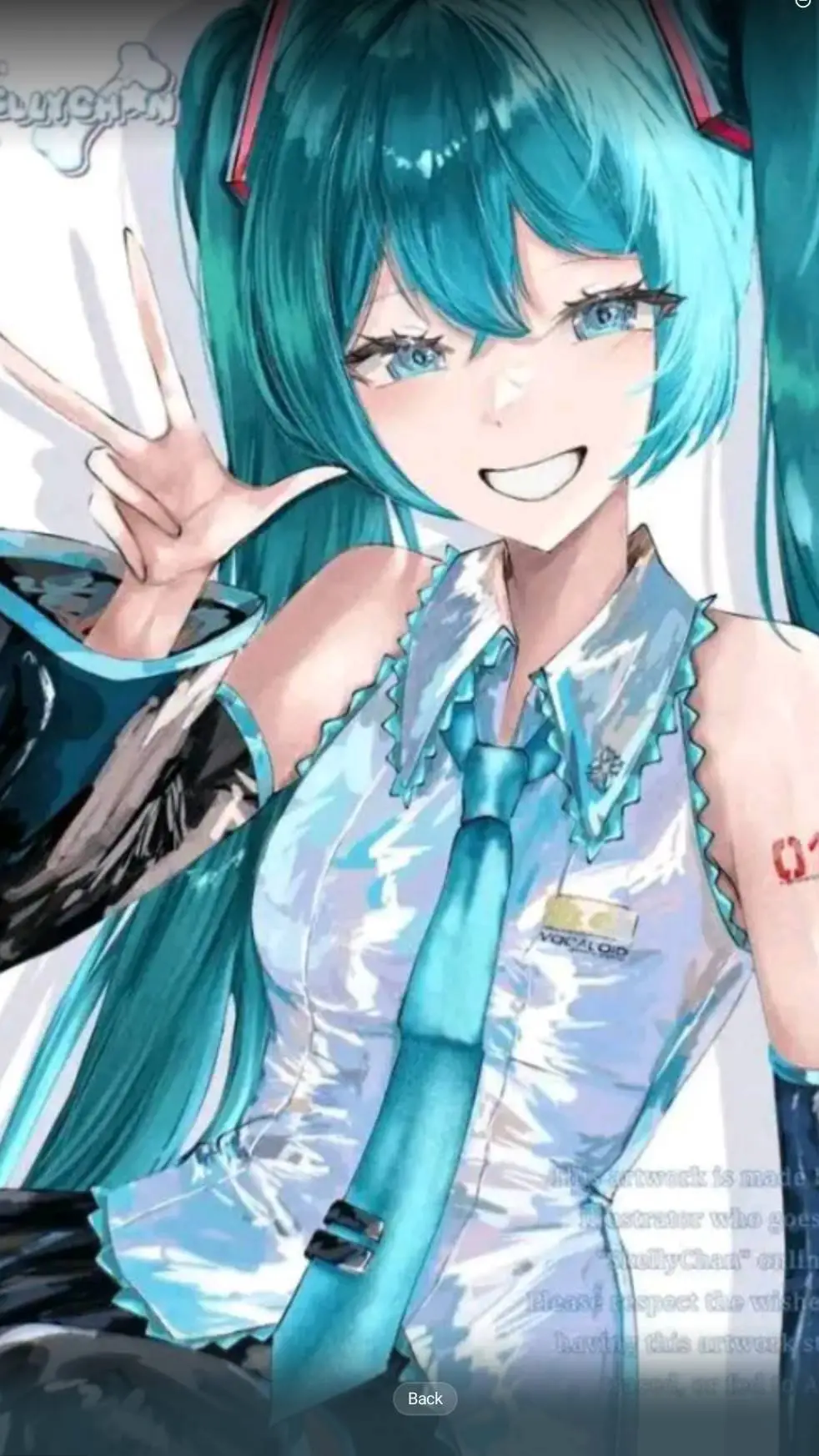 ai character: Miku(you)  background