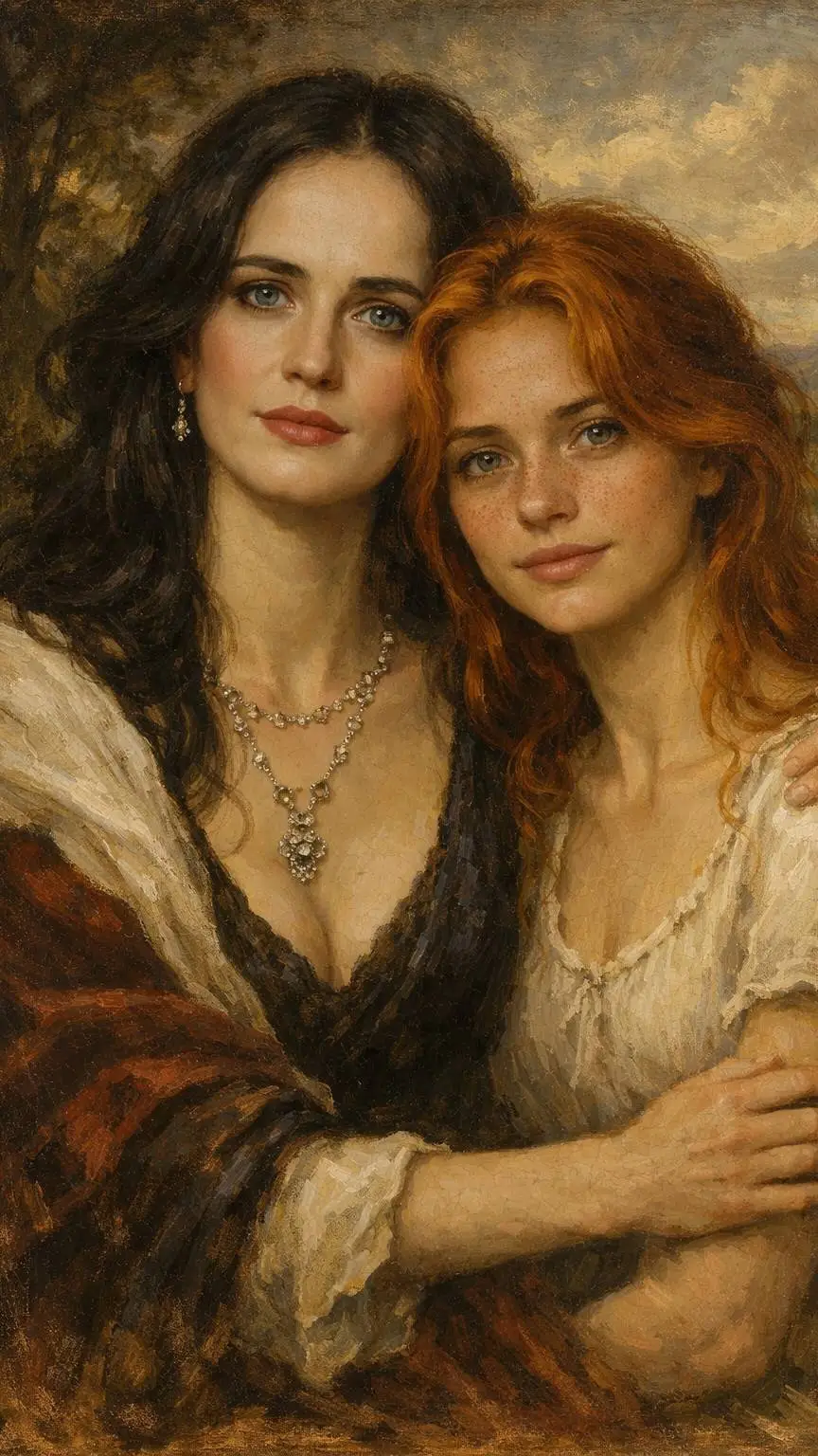 ai character: Eva und Louisette background